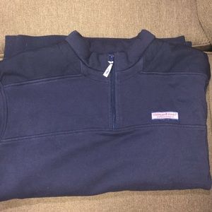 Navy Blue Vineyard Vines QuarterZip Sweater